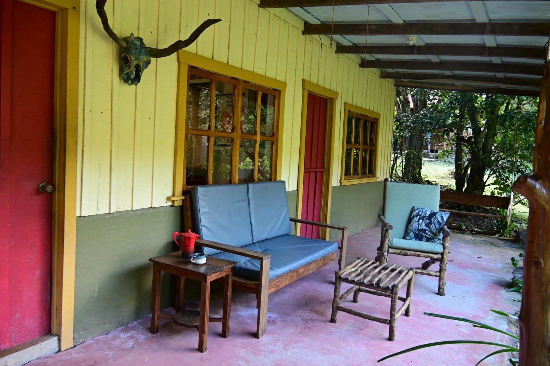 Porch overlooking pasture